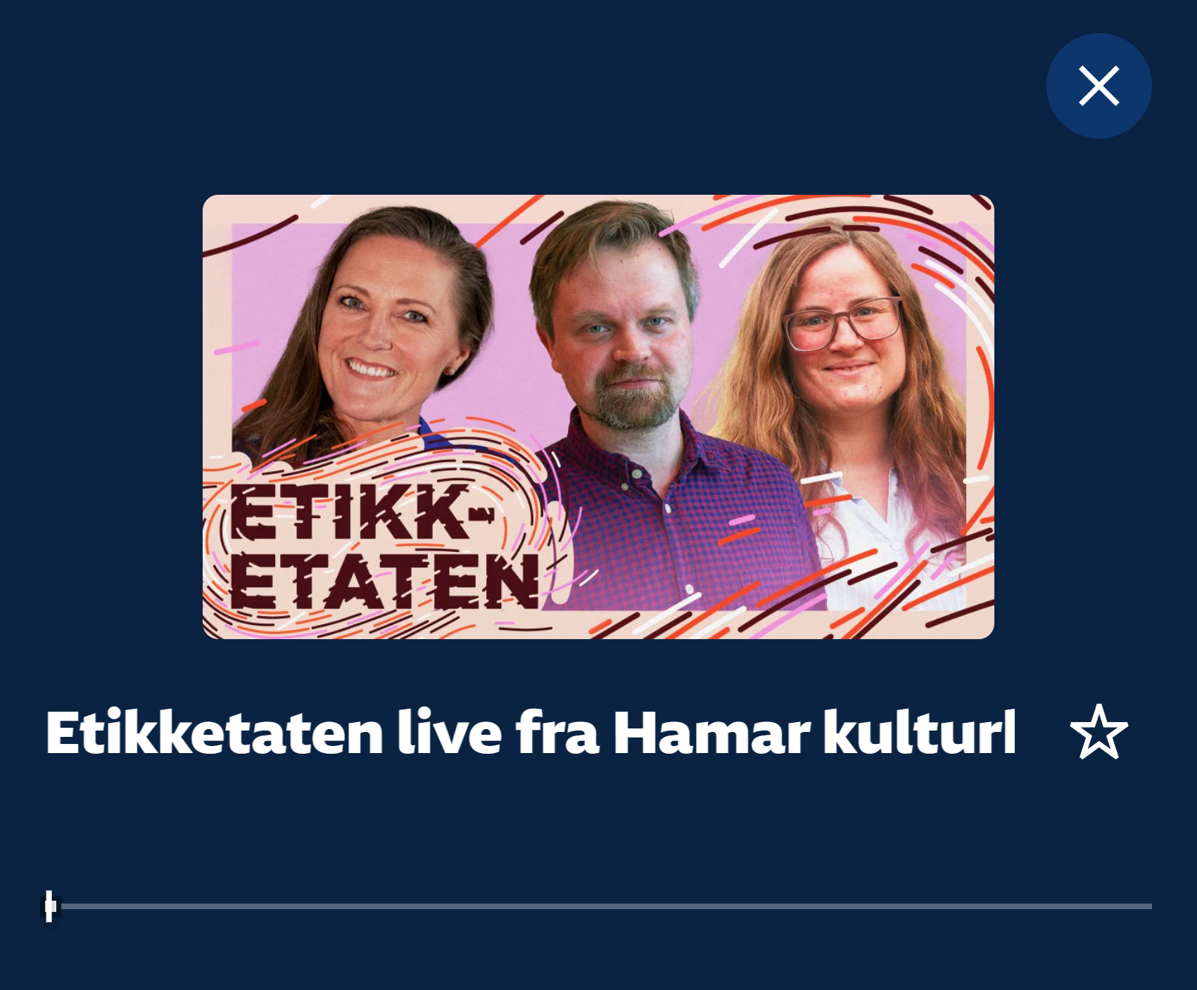 Ida Maria Ringerud, Tom Styve og Kristina Miklavic bak logoen til Etikketaten.